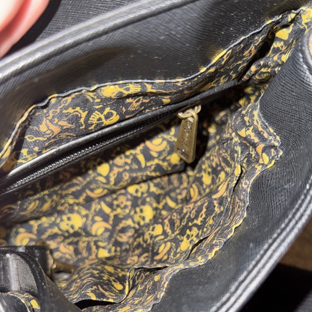 Loungefly Black Crossbody Bag with Gold Accents - Picture 5 of 5